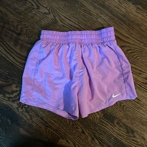 Nike Dri-Fit Performance shorts, youth medium, and light purple